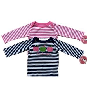 NWT Girls Sprockets Striped Shirt Set 12M